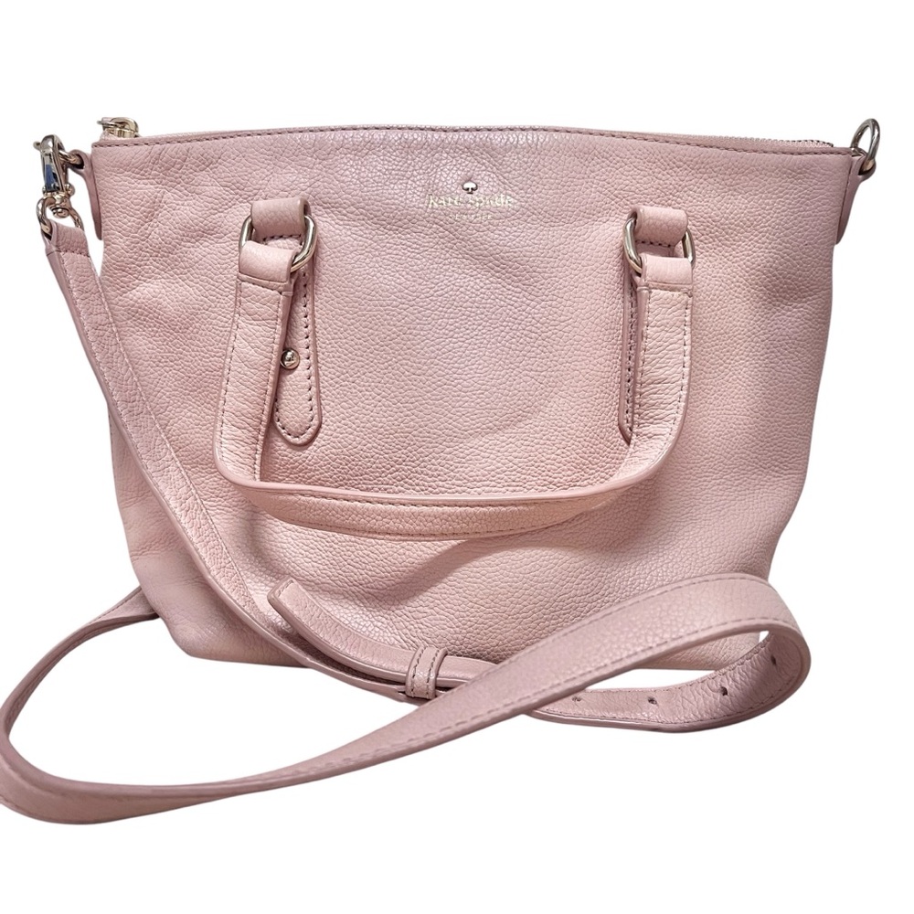 Kate Spade Women's Pink Larchmont Avenue Evangelie Leather Small Penny Satchel